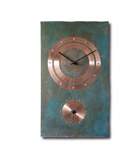 Patina Copper Clock Large Clock Wall Clock Home Decor Etsy Wall