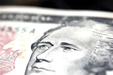 Alexander hamilton portrait on ten dollar bill macro, 10 usd, un. Alexander Hamilton - Ten Dollar Bill Stock Image - Image ...