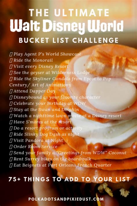 Walt Disney World Bucket List Challenge To Help You Make The Most Of