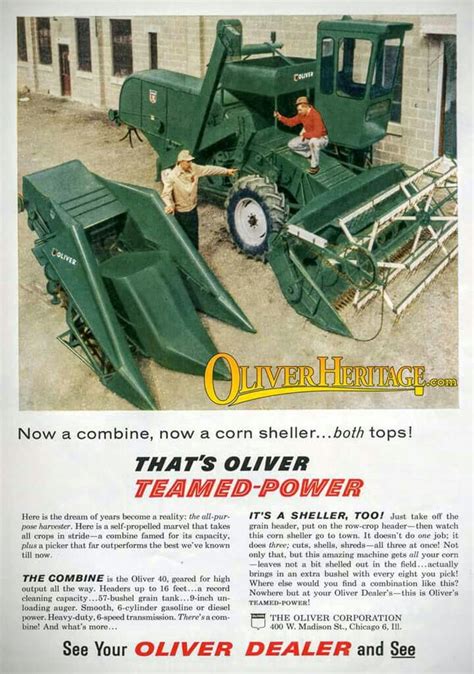 Oliver 40 Combine Ad Vintage Tractors