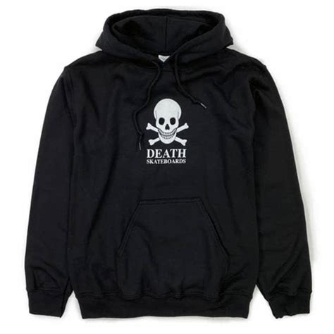 Death Skateboards Og Skull Youth Hood Black Skate Clothing From Native Skate Store Uk