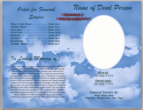 Memorial Card Template Free Download Elegant Download Free Funeral