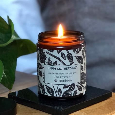 Personalised Mother S Day Candle With Playlist Mixpixie