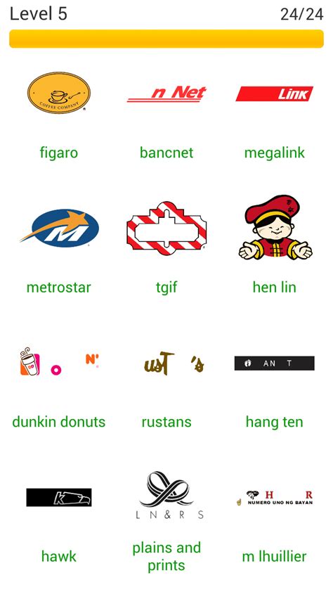 Logo quiz 2 provides the easiest playing format out of all logo quizzes available on the app store. Word Quiz Geek: Logo Quiz Philippines Level 5