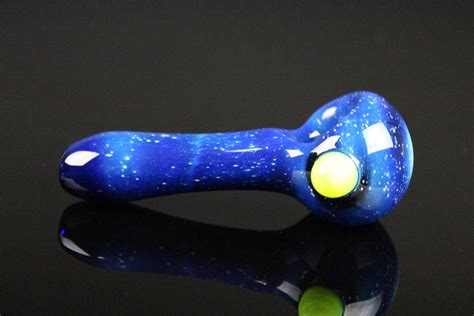 Galaxy Pipe Cobalt Space Pipe Fumed Cobalt Glass Pipe Heady Etsy