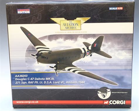 Corgi The Aviation Archive 172 Scale Limited Edition Diecast Model Douglas C 47 Dakota Mkiii A