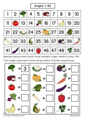 Mengenal Angka 1–100 | Poster | Lembar Kerja Anak TK - PAUD