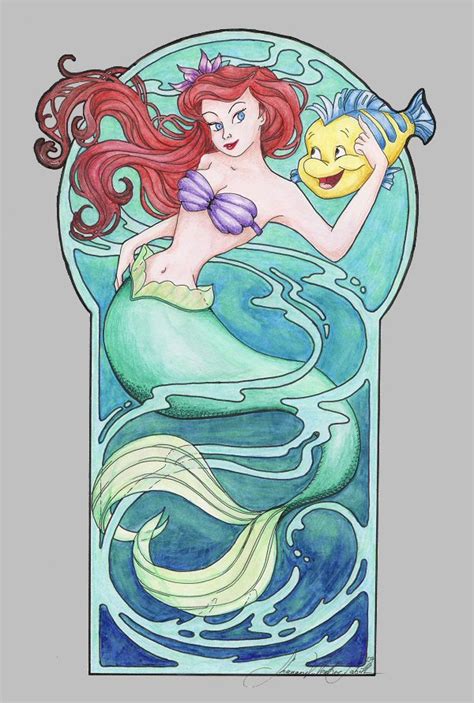Ariel And Flounder Disney Princess Fan Art 24960906 Fanpop