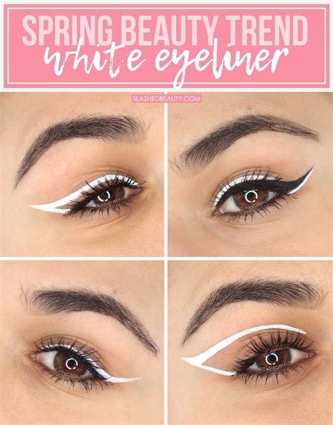 How To Wear White Eyeliner Looks For Spring Slashed Beauty White Eyeliner Makeup White