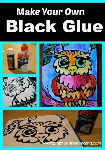Black Glue And Watercolor Resist How To Make Black Elmers Glue Kid