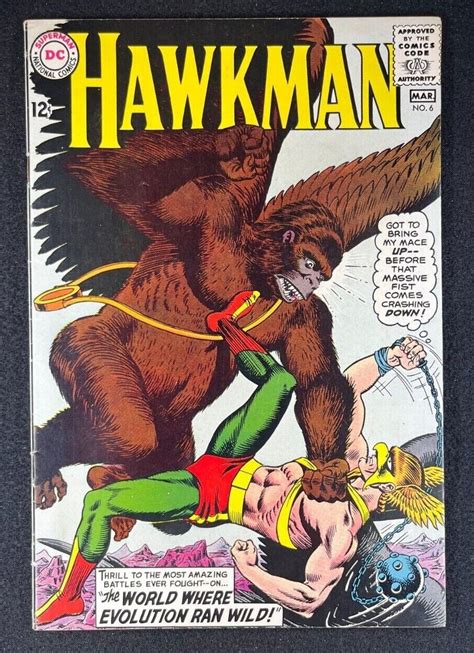 Hawkman 1964 6 Fnvf 70 Murphy Anderson Cover And Art