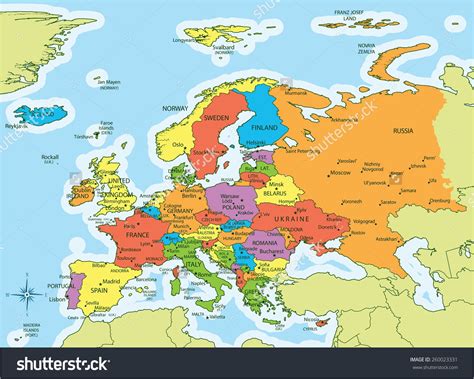 Map Of Europe With Capitals And Major Cities 25 Categorical Map Of