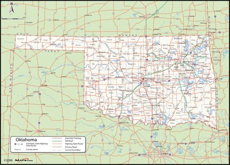 Oklahoma County Lines Map