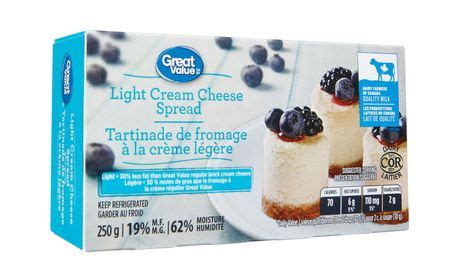 2,000 calories a day is used for general nutrition advice. Buy Great Value Light Cream Cheese Online | Walmart Canada