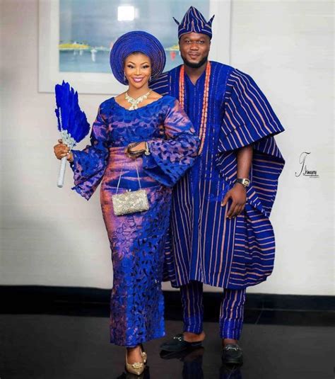 Bridal Asookeroyal Blue Two Tone Asookeasooke For Coupleafrican Traditional Wedding Dress
