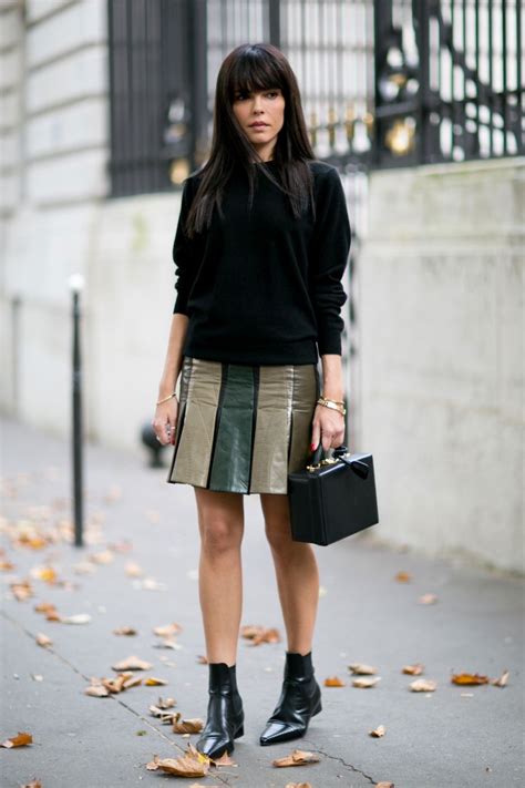 Street Styleinspired Ways To Wear A Mini Skirt Through Fall Stylecaster
