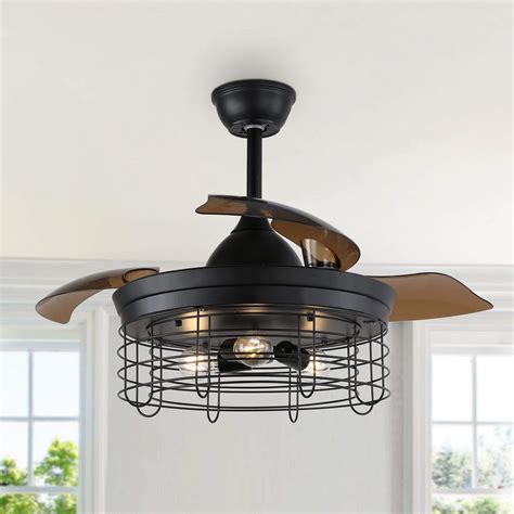 Buy Bella Depot Inch Iron Cage Ceiling Fan With Remote Control Light Industrial