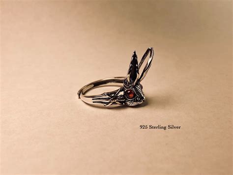 Sterling Silver Rabbit Ring Adjustable Ring Rabbit Lover Etsy