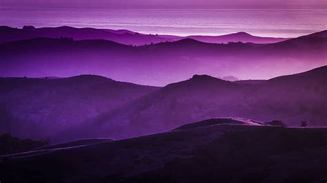 Hd Wallpaper Landscape Purple Mountains Beauty In Nature Scenics