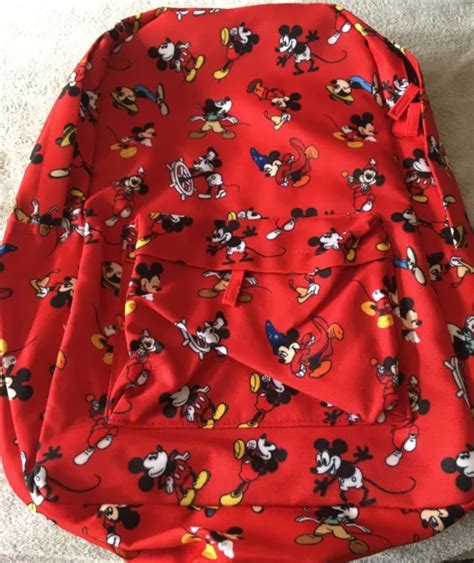 Disney Store Mickey Mouse Through The Years Backpack School Bag Travel