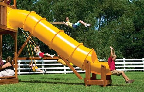 Spiral Tube Slide 360 Playground King Rainbow Play Systems Florida