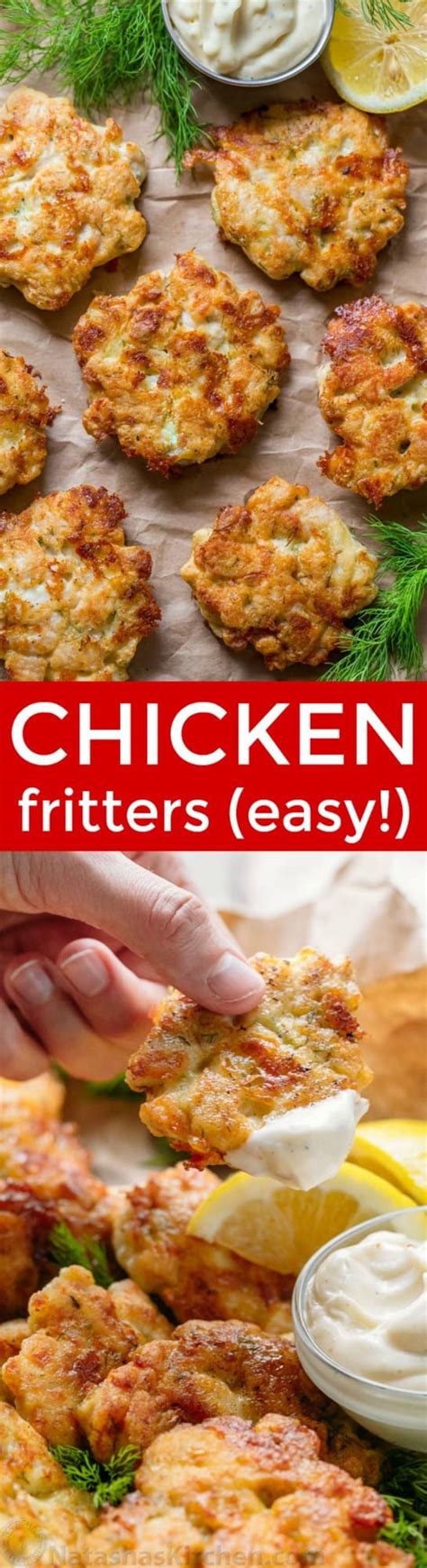 Cheesy Chicken Fritters Recipe