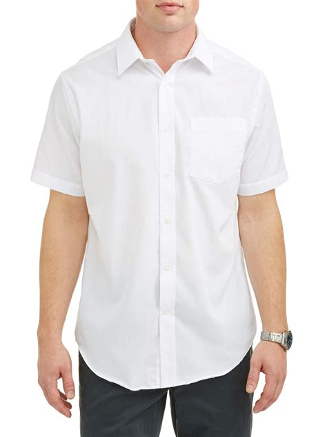 George Men S Short Sleeve Dress Shirt Walmart Com