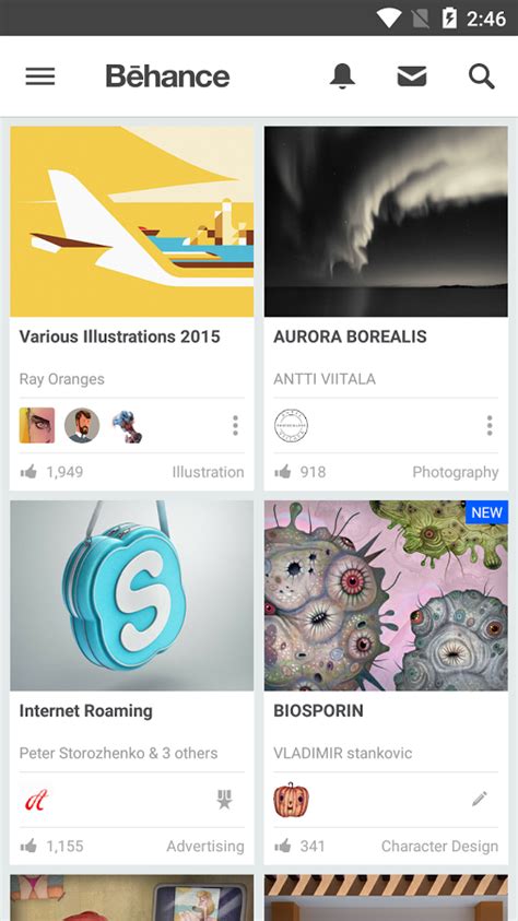 Behance Android App Uplabs