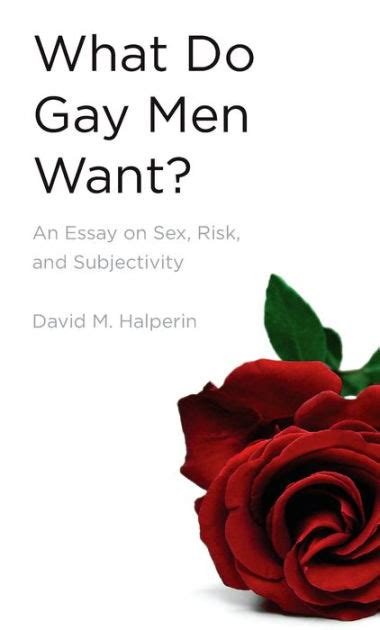 What Do Gay Men Want An Essay On Sex Risk And Subjectivity By David Halperin Hardcover