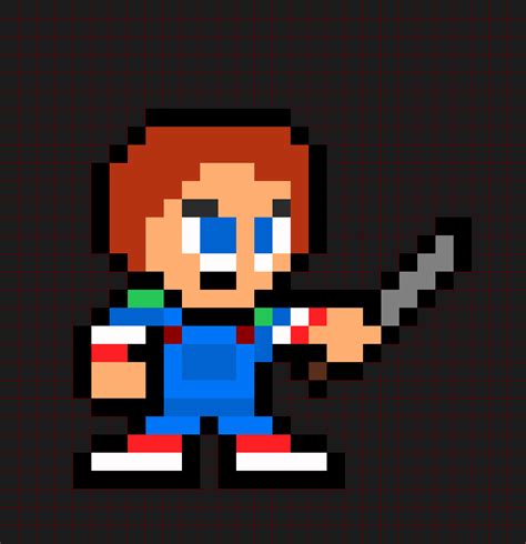 Chucky Childs Play Horror Icons Pixel Art Pixel Drawing
