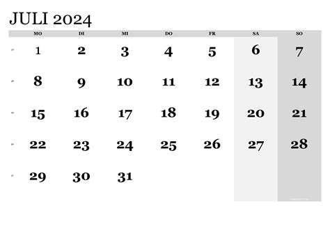 Kalender Juli 2023 Zum Ausdrucken Pdf Xls Png