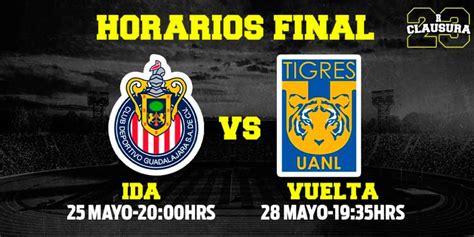Liga Mx Estos Son Los Horarios De La Gran Final Entre Chivas Tigres