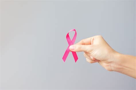 Oktober Breast Cancer Awareness Month Volwassen Vrouw In Roze T Shirt