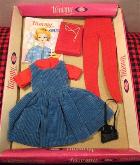1962 Vintage Ideal~tammy Doll~cutie Co Ed Outfit~nib~9 Pcset~loosenever Used Tammy Doll
