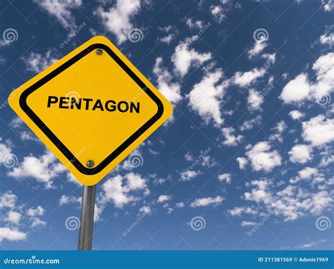 Pentagon Traffic Sign Stock Image Image Of Mystic Amulet 211381569