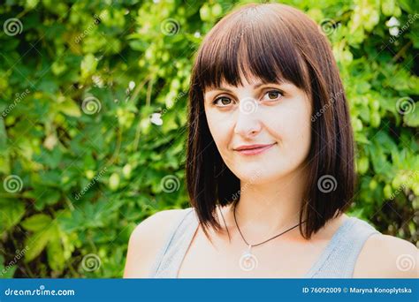 Gentle Smile Of A Young Beautiful Woman Stock Image Image Of Clean
