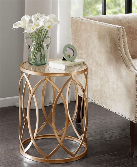 Madison Park Arlo Metal Eyelet Accent Table Macys