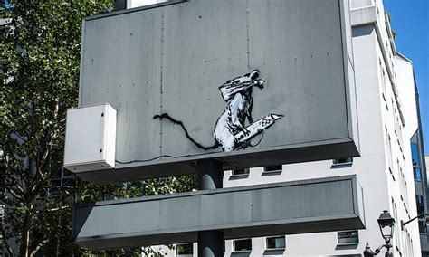 Banksy Artwork On The Back Of A Road Sign In Paris Is Stolen Daily