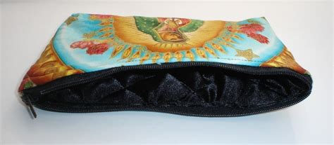 Mexican Virgin Mary Guadalupe Wallet Coin Purse Rockabilly Wzipper Big Enough 4 Make Up On