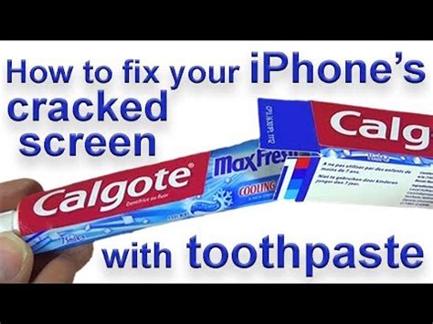 Place the cellphone on the towel with the screen facing up. How to fix your iPhone's cracked screen with toothpaste ...