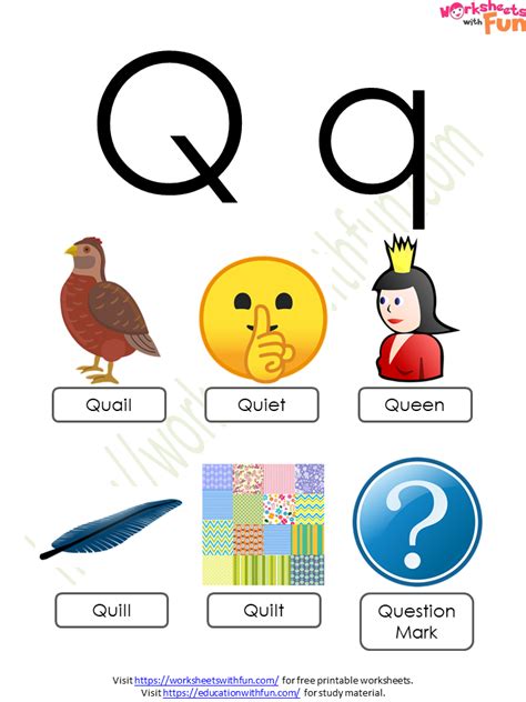 English Preschool Alphabet Letter Q Concept