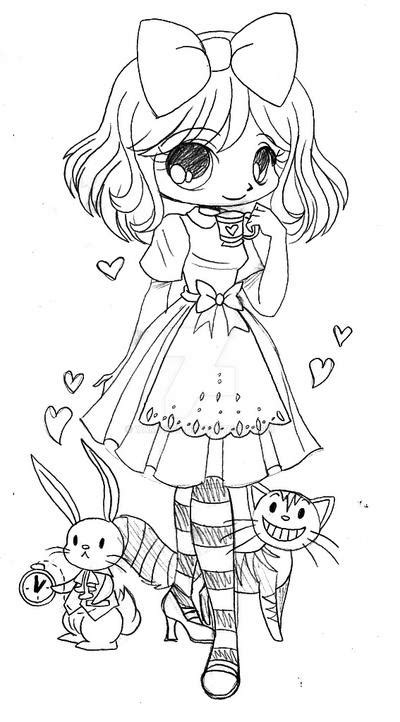 Alice In Wonderland Commission Sketch By Yampuff On