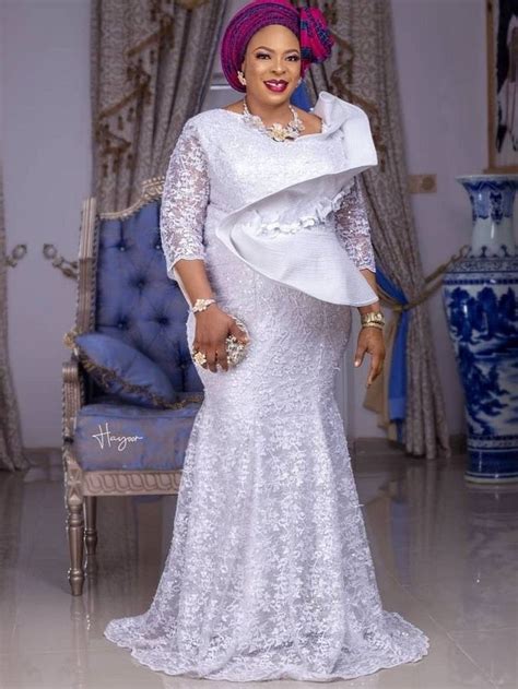 20 White Lace Styles For Burials And Weddings In Nigeria 2021 Lace