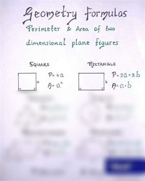 Solution Geometry Formulas Studypool