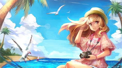 Summer Vacation Anime Girl Hd Wallpapers Imgmob Desktop Background