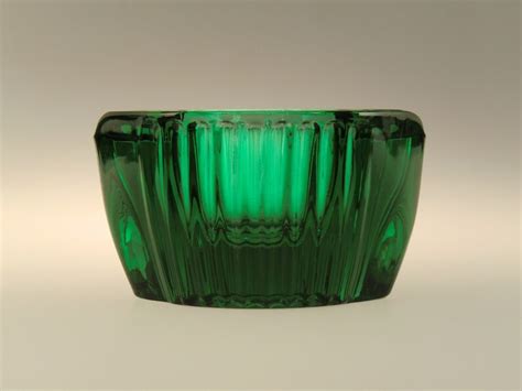 Bohemian Czech Green Art Glass Ashtray By Jiri Zejmon For Sklo Etsy
