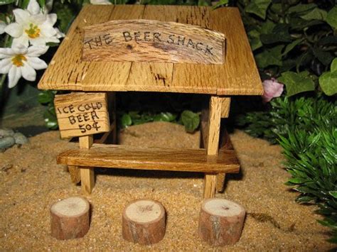 Fairy House Fairy Garden House Beer Shack With A Six Pack Etsy