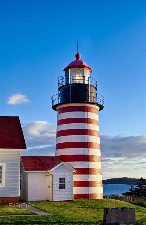 West Quoddy Head Light Lubec Maine Usa Lighthouse Maine