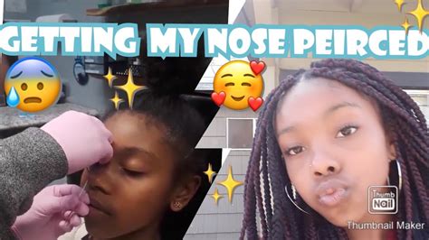 getting my nose pierced😰💕 youtube