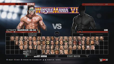At the end position release the mouse button. WWE 2K15 Character Select Screen Including All DLC Packs ...
